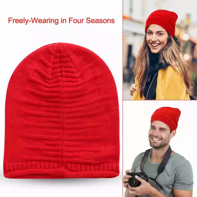 Unisex Winter Warm Hat Women's Men's Knit Baggy Beanie Beret Oversized Ski Cap 3