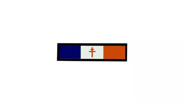 Patch ecusson brode imprime souvenir backpack drapeau france libre de gaulle r2