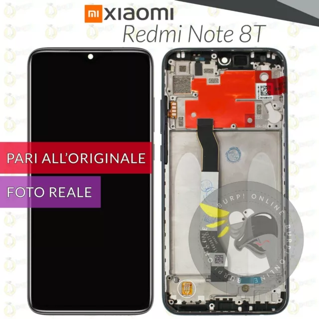 Display Xiaomi Redmi Note 8T M1908C3Xg Schermo Lcd Frame Vetro Pari Originale