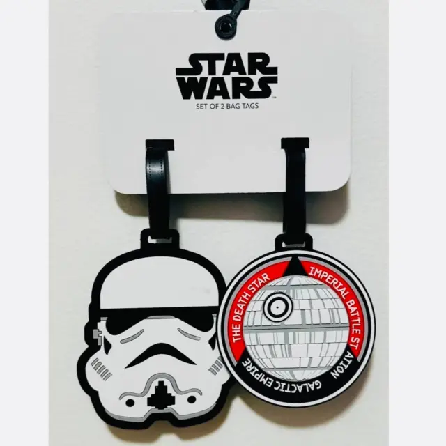 NWT: Star Wars - Storm Trooper & Death Star Luggage Tags - Set of 2 Bag Tags