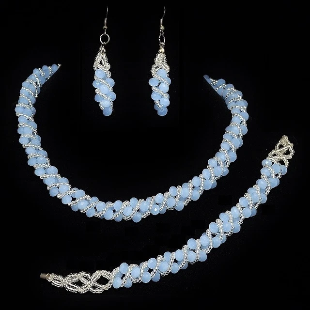 Gkaopi Parure Bijoux Femme Mariage - Collier, Boucles D'Oreilles Et Bracelet Cristal Zircone Cubique