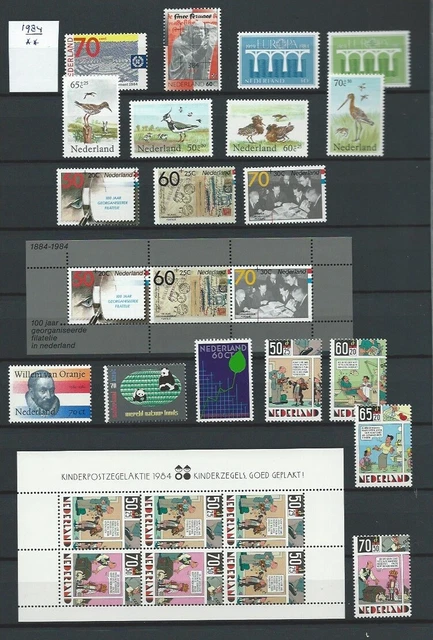 Niederlande Jahrgang 1984 Postfrisch nach NVPH Komplett jaargang