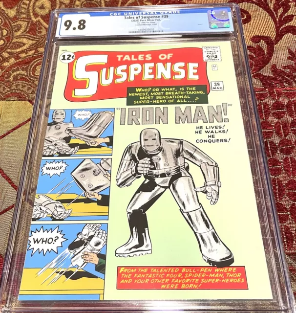 TALES OF SUSPENSE #39 SILVER FOIL CGC 9.8 … Iron Man…Hard To Find, With Tin.