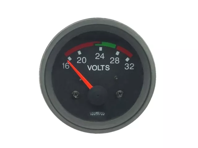 Voltmètre universel 16-32V, Ø52 mm - indicateur de batterie, indicateur de tension, Veethree