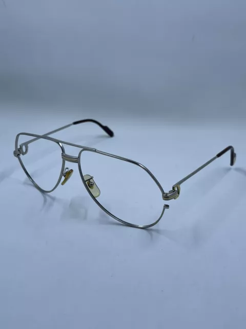 Vintage Cartier Eyeglasses Eyewear Gold Trinity Frame 59-14-130 NO LENS (READ)