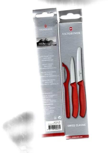 1 x Victorinox Küchenset 3 tlg. Gemüse- & Küchenmesser & Schäler NEU & OVP