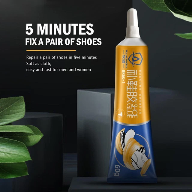 Shoe Adhesive Glue for Leather Vinyl Rubber Cork Canvas Contact Grip.