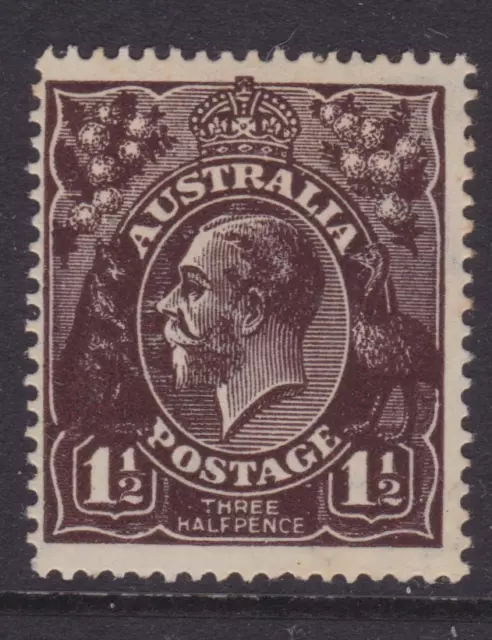 AUSTRALIA KGV 1 1/2d Black-Brown LARGE MULTI WMK MINT/MLH SG 51 (QC58.2)