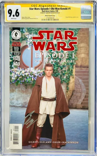 Ewan McGregor Signed CGC SS Graded 9.6 Star Wars: Episode I Obi-Wan Kenobi #1