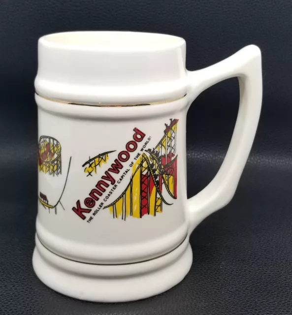 VTG KENNYWOOD AMUSEMENT Park Rollercoaster Souvenir Cup Mug Pittsburgh