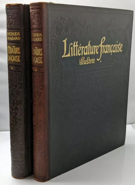 Histoire De La Litterature Francaise Illustrated 1924 HC 2 Book Set