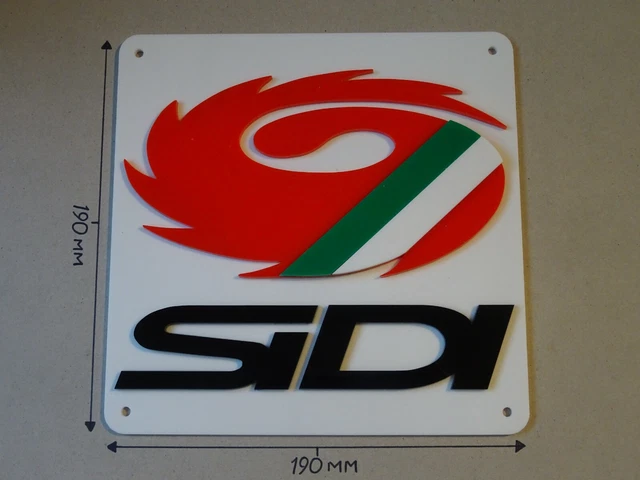 Sidi Cycling Acrylic Sign. Layers of laser cut acrylic: 190x190mm
