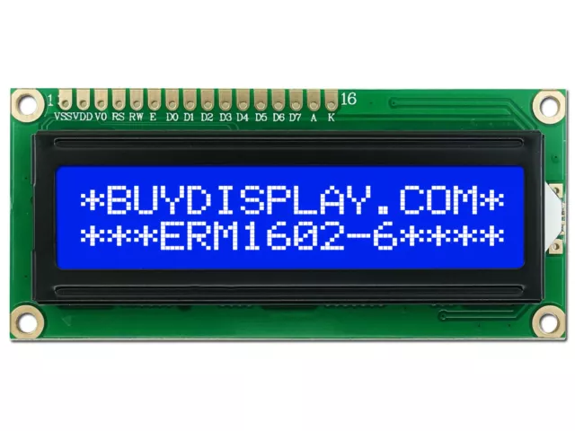 5V Blue 16x2 LCD Module Character Display w/Tutorial,HD44780,Bezel,Backlight