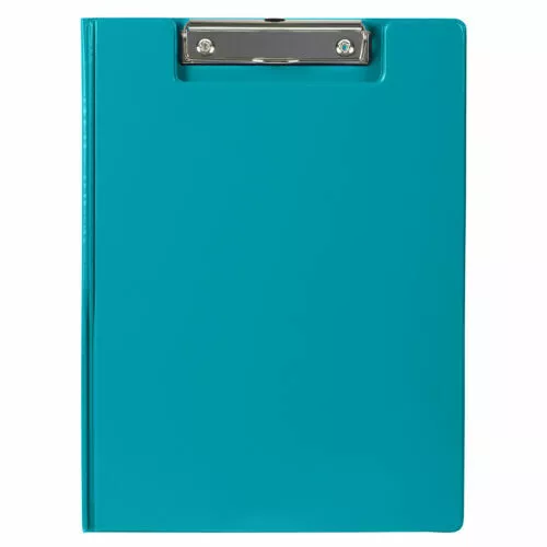 Marbig 4300601A Clipboard Folder  A4  Insert Pocket Pvc Teal Blue