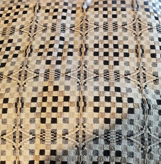 New Primitive Colonial CREAM TAN BLACK LOVERS KNOT COVERLET Bedspread TWIN
