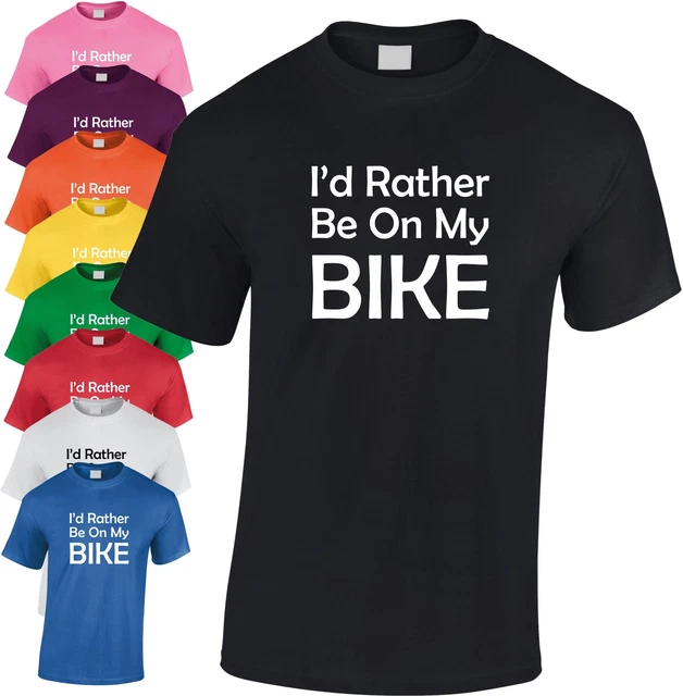I'd Rather Be On My Bike Children's T Shirt Teen Bicycle BMX Biker Kid's Tee Top