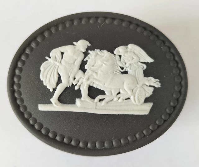Wedgwood Noir - Ulysses Staying The Chariot De Victoire Bibelot Boite