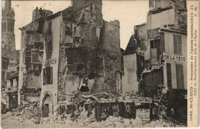 CPA ST-CLOUD Near the Church MILITARY WAR 1870 (50159)