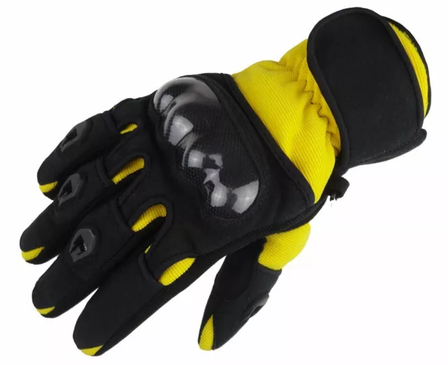 Bangla Motorradhandschuhe Motorrad Handschuh Gelb Schwarz L