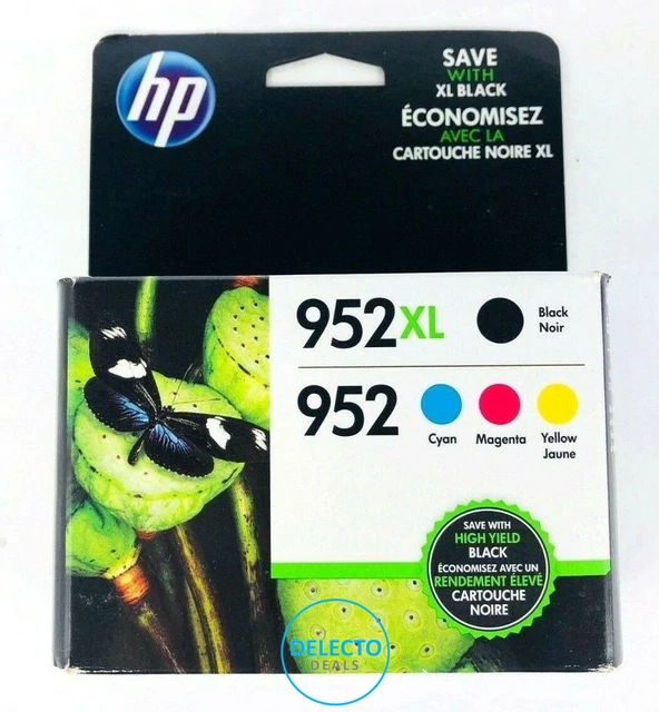 4-PACK GENUINE HP 952XL Black 952 Color Ink OFFICEJET PRO 8710 SEALED Box 2024