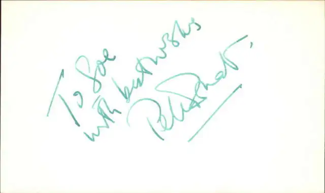 Peter Donat D.2018 Actor The Godfather 2 signed 3"x5" index Card