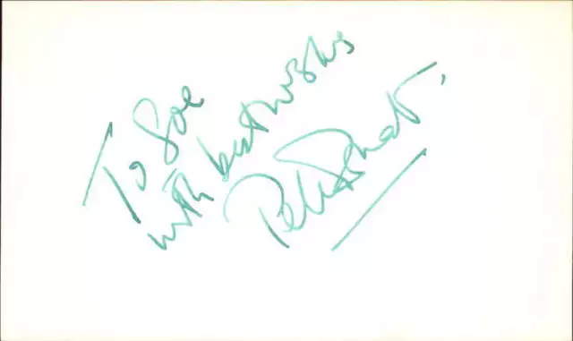 Peter Donat D.2018 Actor The Godfather 2 signed 3"x5" index Card