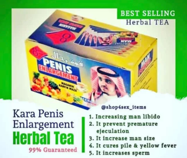 Men Herbal Tea for Erection,Aphrodisiac-Penis Enlargement-Sex Delay,Enhancer 10X