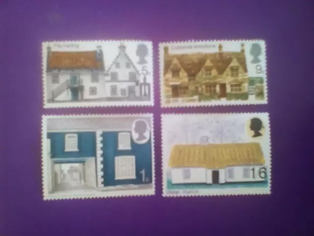 B.......GB 1970 British Rural Architecture Complete Set SG815-18 MNH