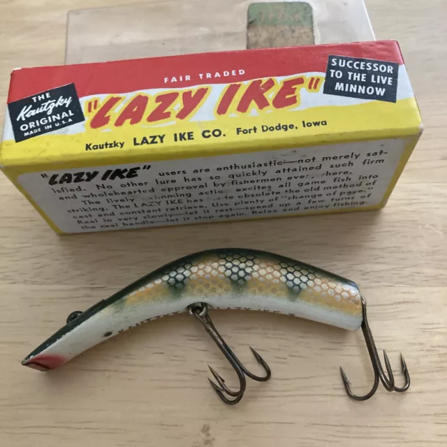 VINTAGE KAUTZKY SKITTER IKE lure (Black Scale) - S-02 - First Made