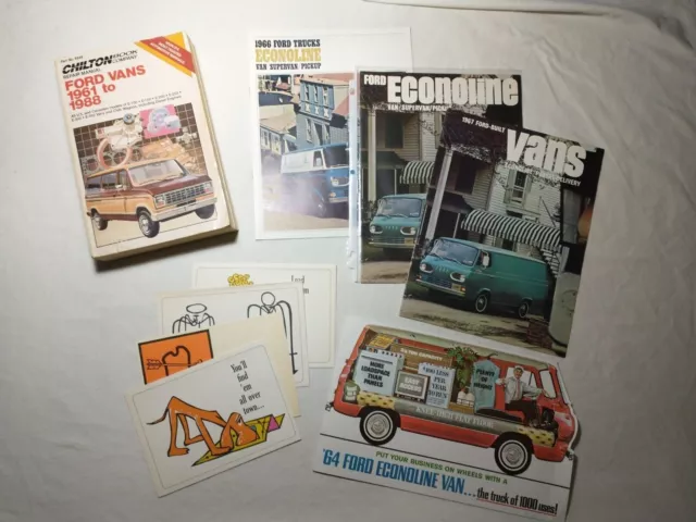 1960'S FORD ECONOLINE Delivery Van sheet sales brochure literature ...