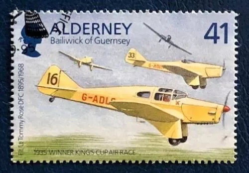 'Miles Falcon Six winning 1935 Kings Cup Air Race' CTO stamp