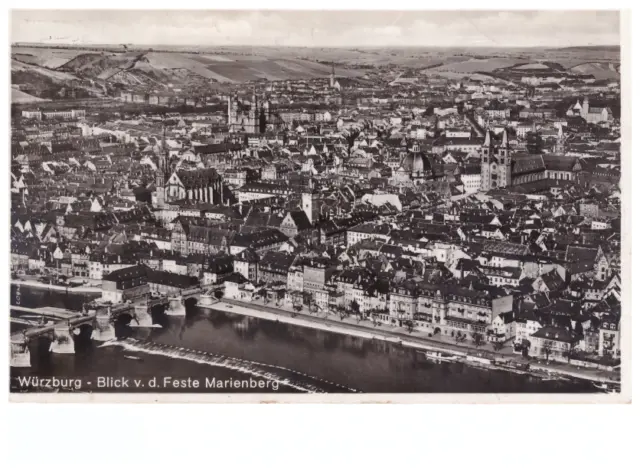 AK Würzburg - Blick von der Festung Marienberg - 1934