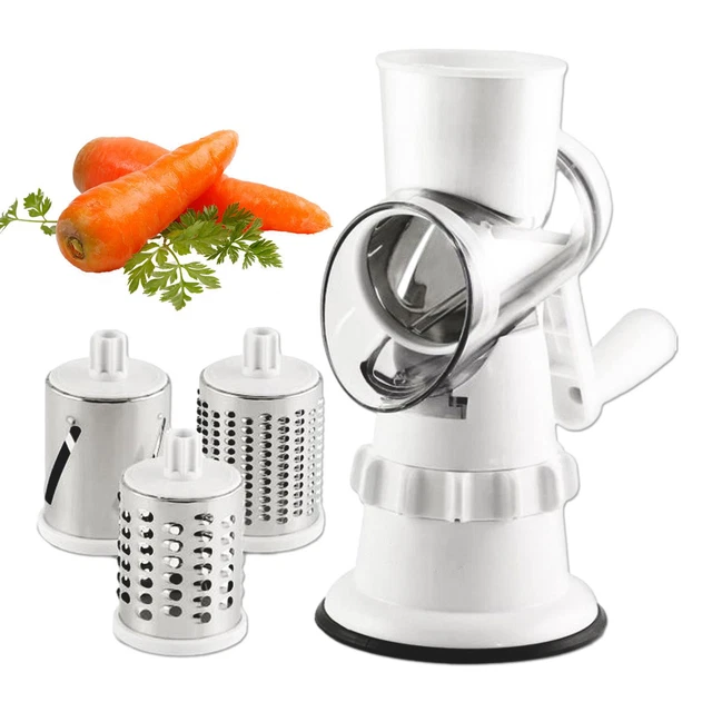 Vegetable Fruit Slicer Cutter Shredder Food Manual Rotary Grater Chopper Kitchen