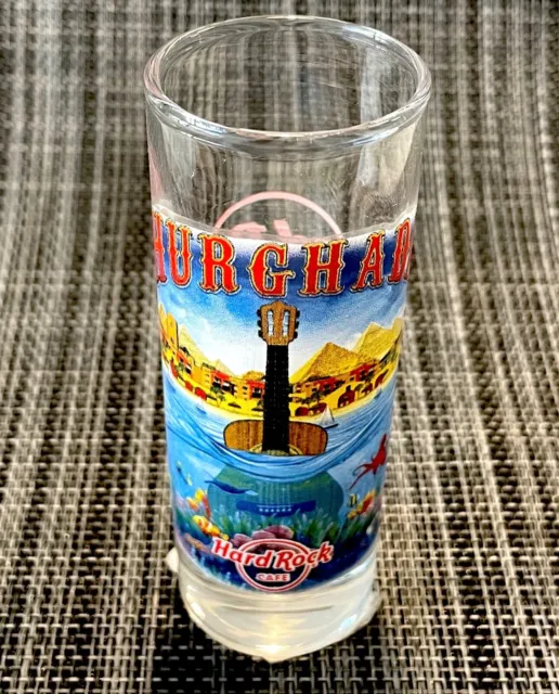 Hard Rock Cafe HURGHADA HRC • city tee design 4" shot glass