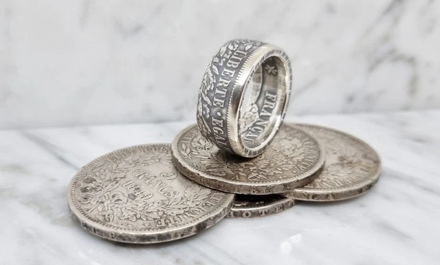 Bague Pièce 5 Francs Cérès En Argent – Anneau Monnaie Historique Et Stylé !
