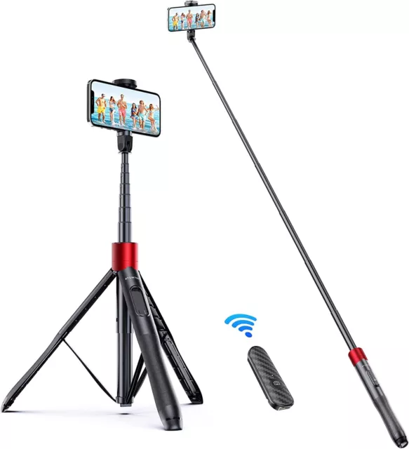 ATUMTEK 1.5m Selfie Stick Tripod All in One Extendable Tripod Stand & Bluetooth