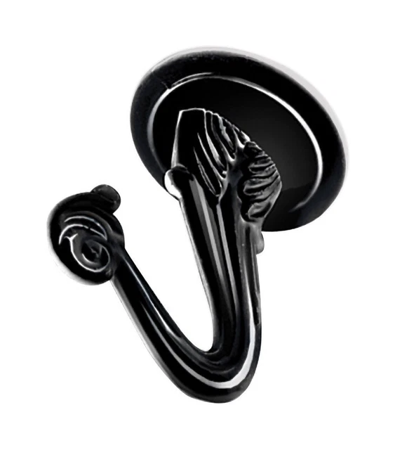 OOK 534522 Medium 30 lbs. Capacity Wall Mount Black Steel Swag Hook 1-1/2 L in.
