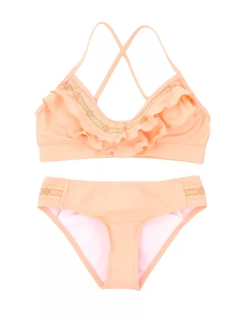 Brunotti Bikini Tenue de Plage Mode de Bain Motif Orange Sisura à Volants