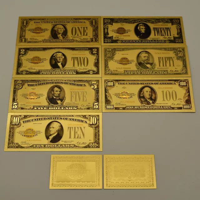 50 American Dollar Bill 24k Gold Art Collectibles Plated Fake Banknote  Currency for Decoration