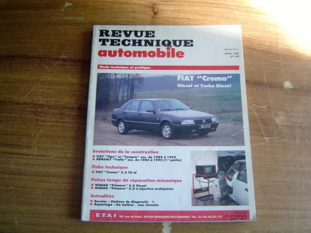 REVUE TECHNIQUE RTA FIAT CROMA diesel et turbo diesel