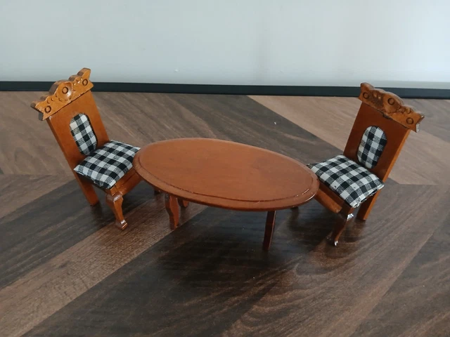 Mobilier miniature - VGEBY - Table ronde de maison de poupée - Blanc