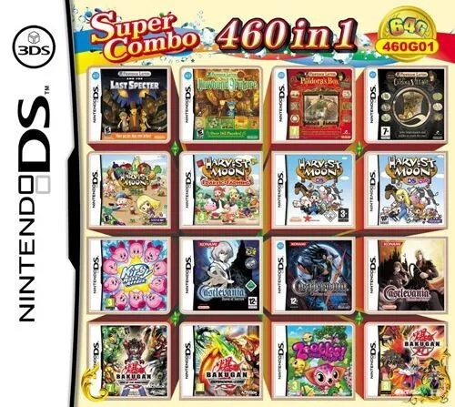 460 in 1 NDS Various Game Card Cartridge for Nintendo DS - Local Seller