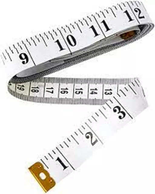 Tailor Seamstress Sewing Diet Body Cloth Ruler Tape Measure Brass Ends