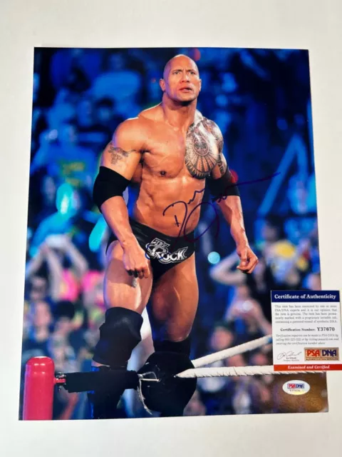 The Rock Dwayne Johnson Signed - Autographed 11x14 Photo PSA DNA Authenticated