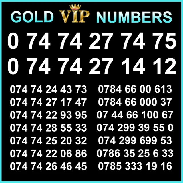 Easy Memorable Mobile Phone Number VIP Gold SIM Card Platinum Business Diamond