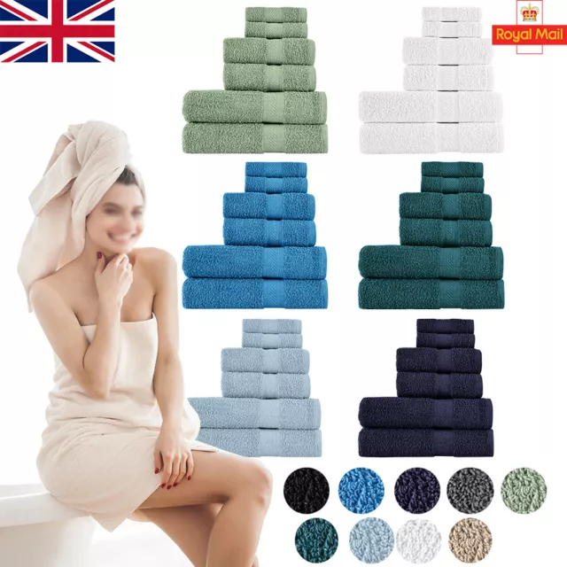 Hotel Quality 100% Cotton Towels Bathroom Towel Set 500GSM Luxury Towel Sets