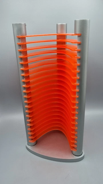 Portaoggetti CD stile anni '90 vintage 20 stile spazio in plastica *difettoso