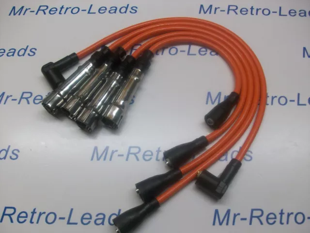 ORANGE 8MM PERFORMANCE IGNITION LEADS GOLF MK1 GTi M4 FITMENT HT QUALITY LEADS