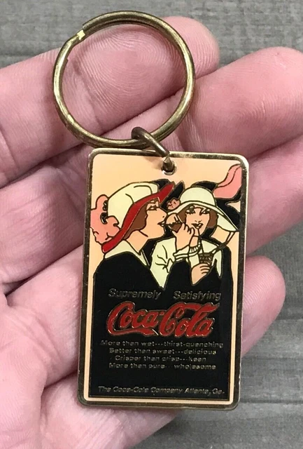 1987 The Coca-Cola Company Supremely Satisfying Collector Souvenir Key Ring