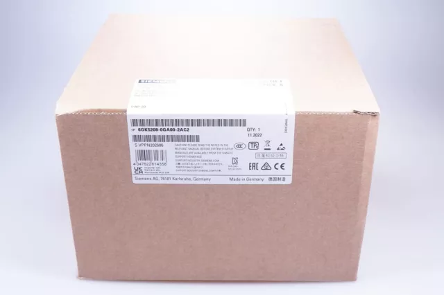 SIEMENS SCALANCE XC208G Industrial Ethernet Switch 6GK5208-0GA00-2AC2 NEU